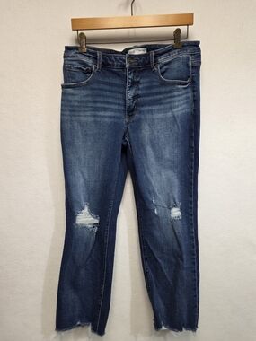 BKE Payton Universal Fit Womens Size 29 Midrise Crop Straight Blue Jeans